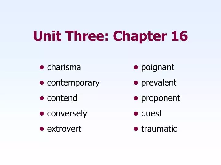 unit three chapter 16