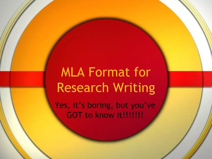 mla format for research writing