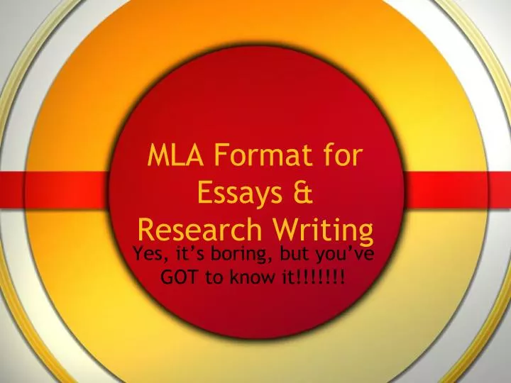 mla format for essays research writing