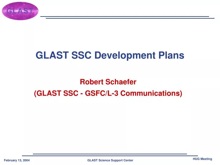 glast ssc development plans