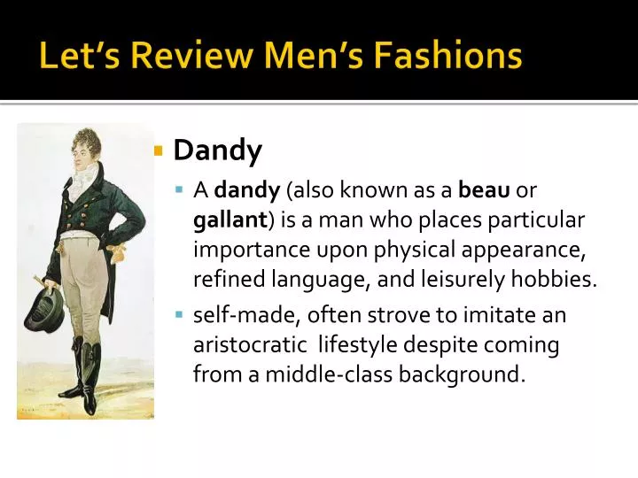 let s review men s fashions