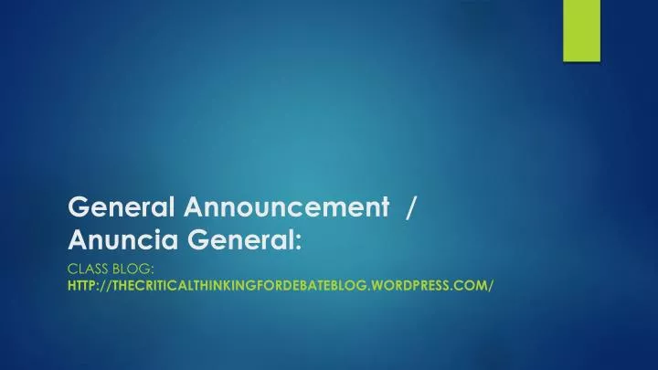 general announcement anuncia general