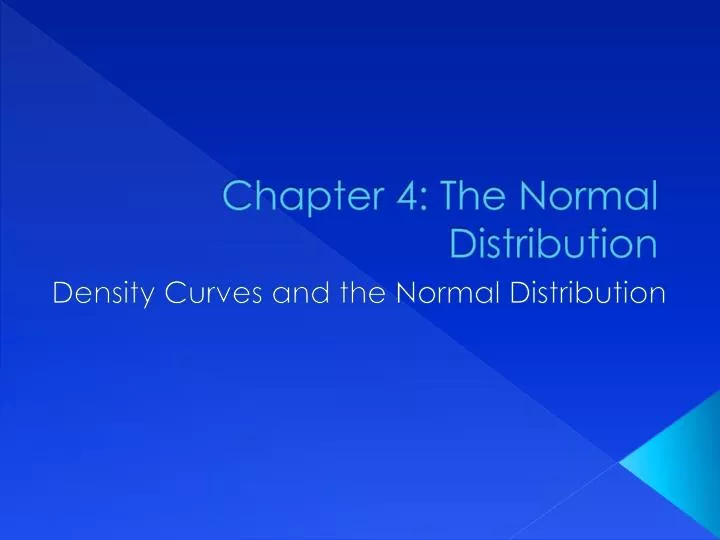 chapter 4 the normal distribution