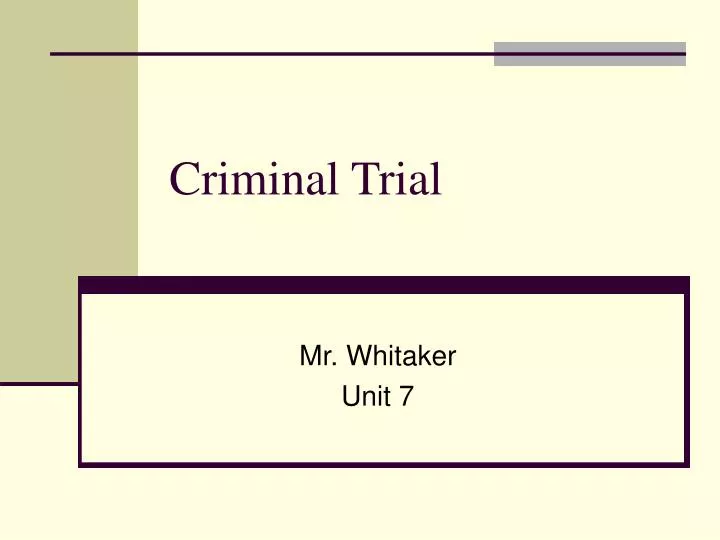 criminal trial