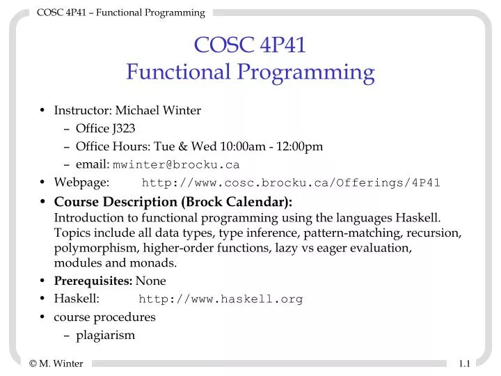 cosc 4p41 functional programming