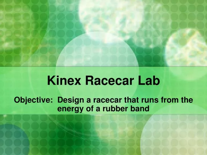 kinex racecar lab