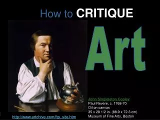 How to CRITIQUE