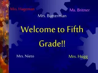 Welcome to Fifth Grade!!