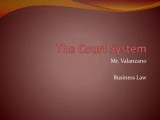 The Court System