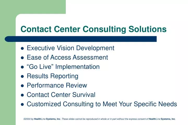 contact center consulting solutions