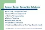 Contact Center Consulting Solutions - slide 1