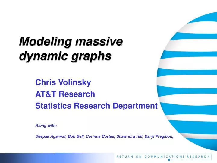 modeling massive dynamic graphs