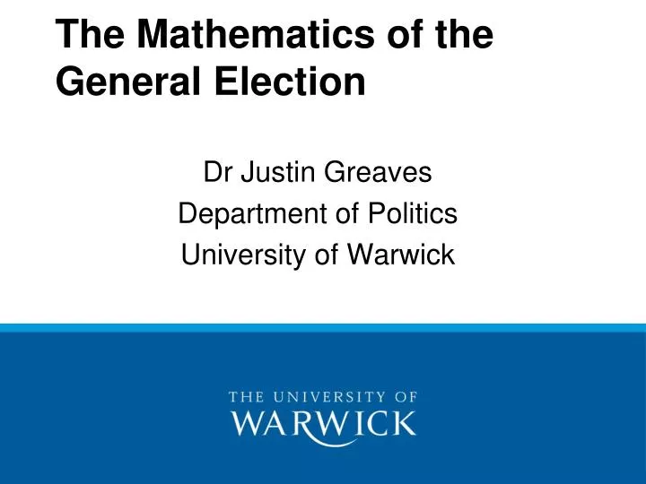the mathematics of the general election