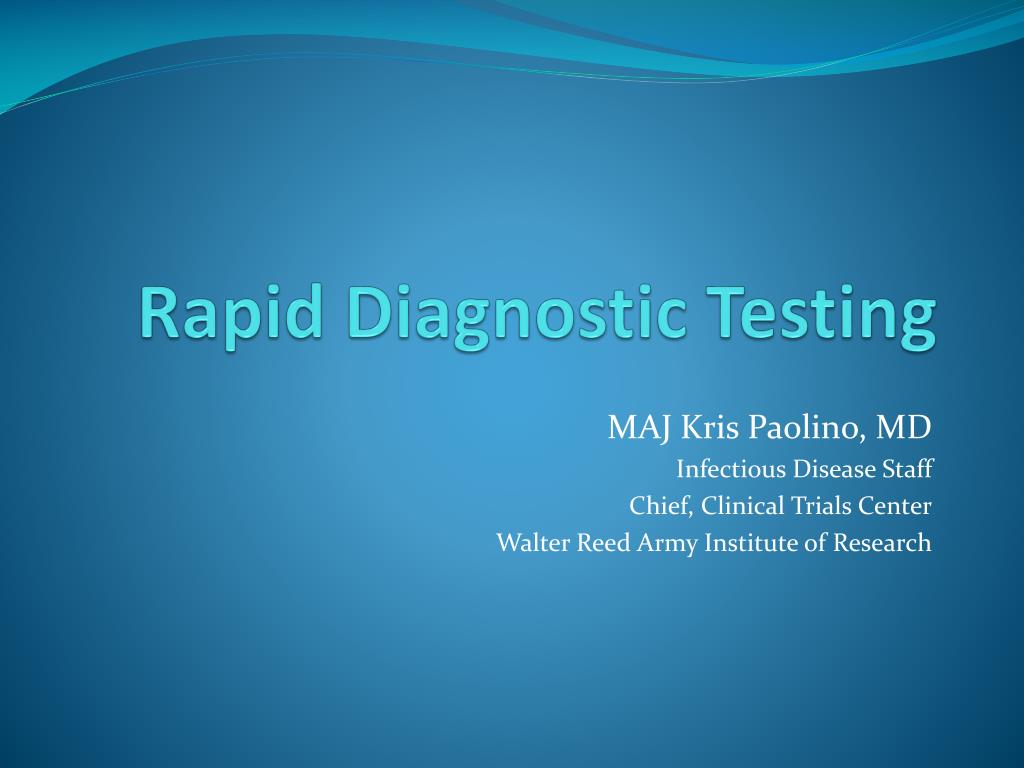 PPT - Rapid Diagnostic Testing PowerPoint Presentation, free download ...