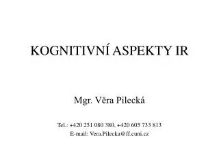 kognitivn aspekty ir