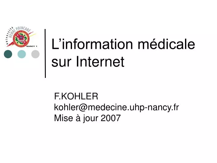 l information m dicale sur internet