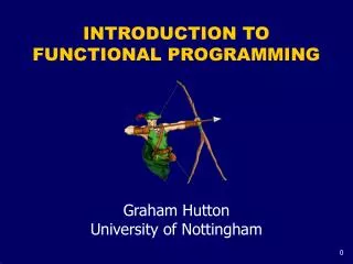 INTRODUCTION TO FUNCTIONAL PROGRAMMING