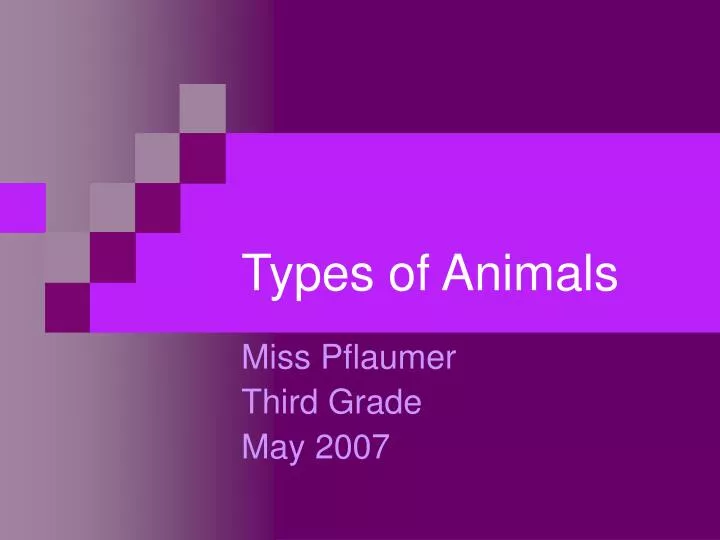types of animals
