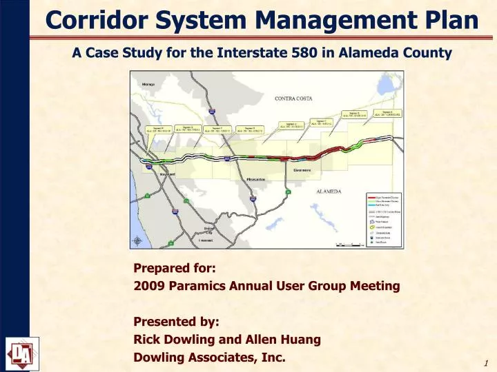 corridor system management plan a case study for the interstate 580 in alameda county