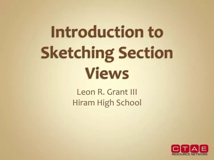 introduction to sketching section views