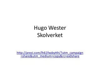 hugo wester skolverket