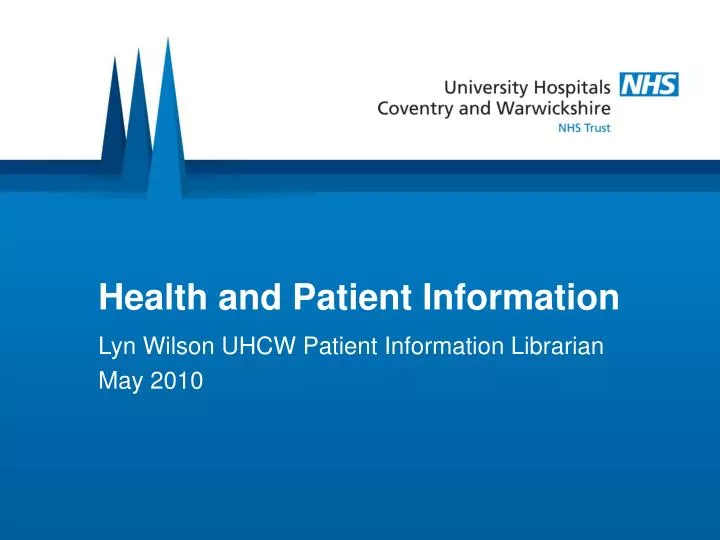 health and patient information
