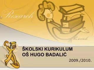 kolski kurikulum o hugo badali