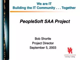 PeopleSoft SAA Project