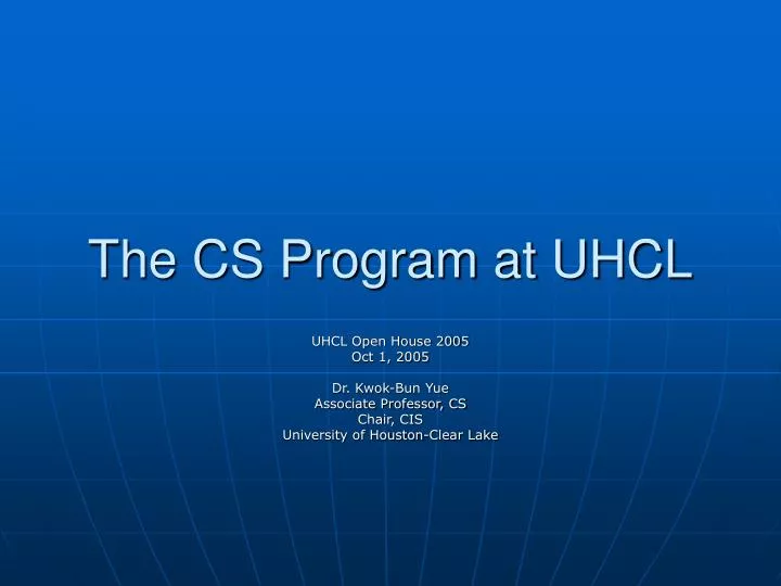 the cs program at uhcl