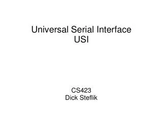 Universal Serial Interface USI
