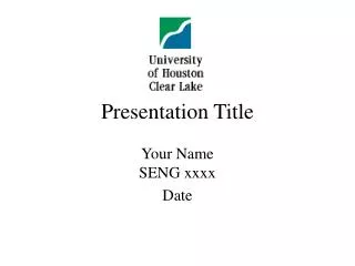 Presentation Title