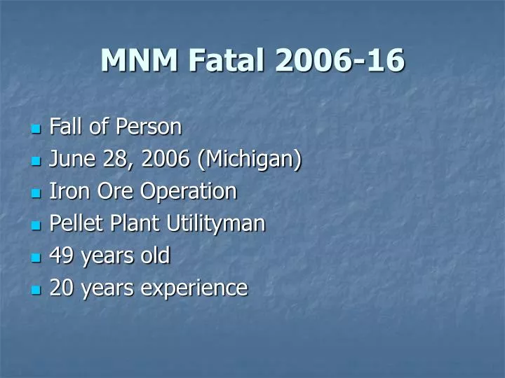 mnm fatal 2006 16