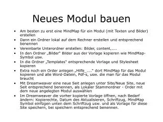 neues modul bauen