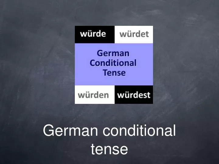 german conditional tense