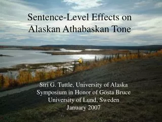 Sentence-Level Effects on Alaskan Athabaskan Tone