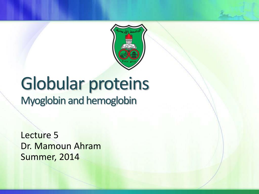 PPT - Globular proteins Myoglobin and hemoglobin PowerPoint ...
