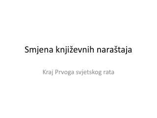 smjena knji evnih nara taja