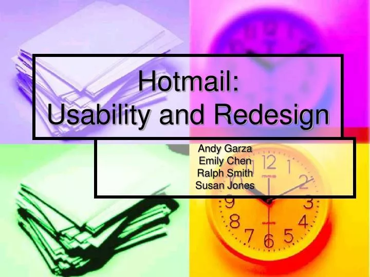 hotmail usability and redesign