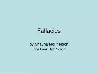 Fallacies