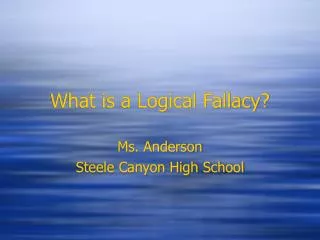 What is a Logical Fallacy?