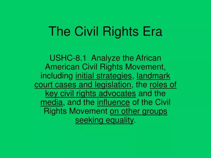 the civil rights era