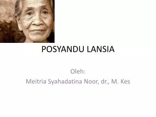 posyandu lansia