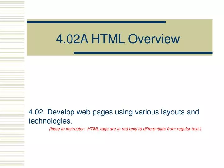 4 02a html overview