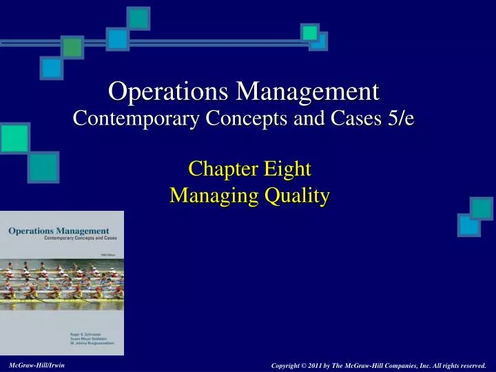chapter eight managing quality