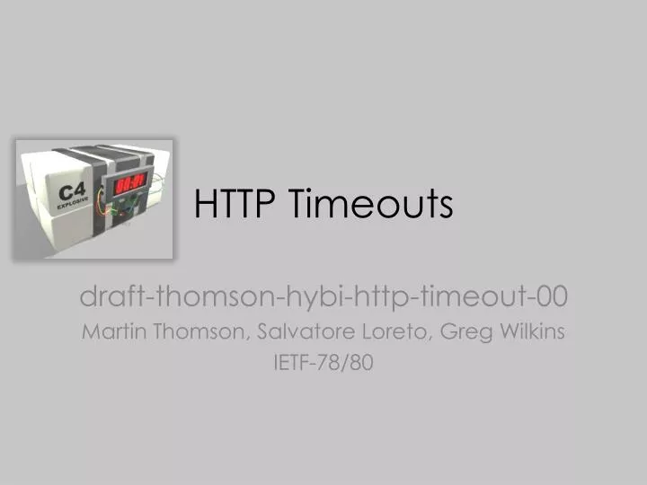 http timeouts