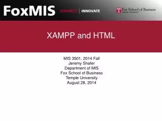 XAMPP and HTML