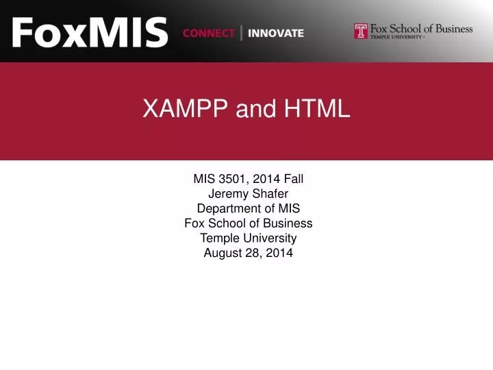 xampp and html