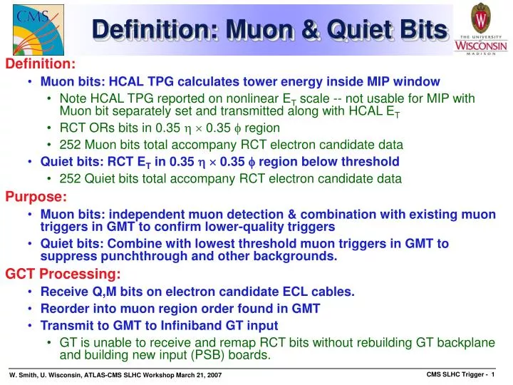 definition muon quiet bits