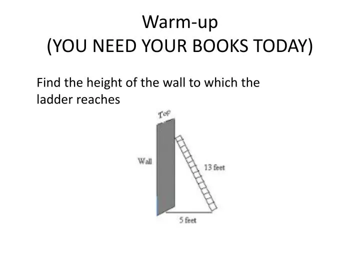 warm up you need your books today