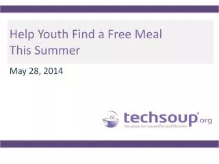 Help Youth Find a Free Meal This Summer